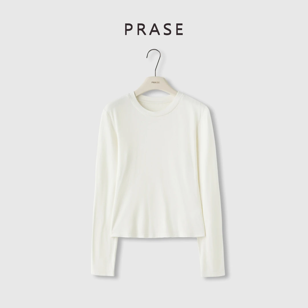 PRASE·噜【刚需打底】微胖显瘦宽松绵羊毛圆领百搭针织打底PR512E47