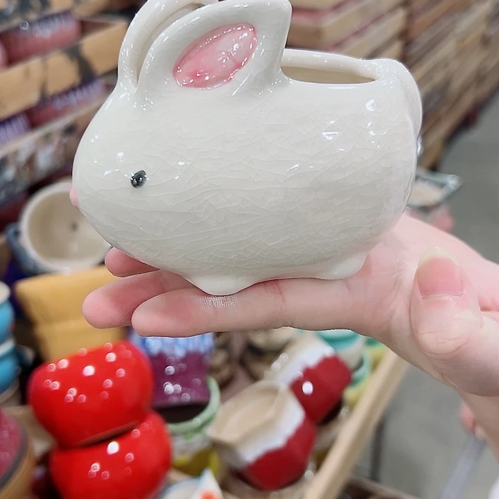 有孔.凑满10元发货多肉陶瓷花盆！