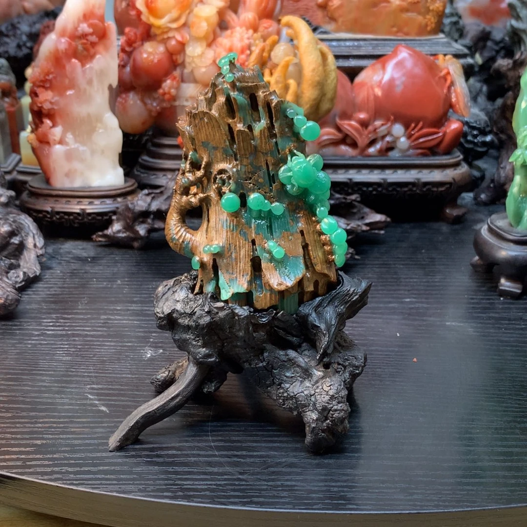 四川石四川绿摆件