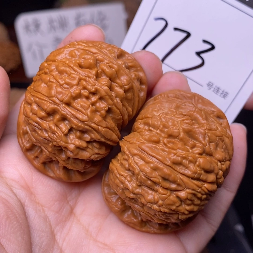 把件文玩核桃773闷尖白狮子头4.9
