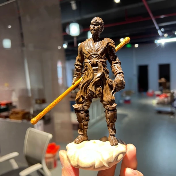 黑柿木木雕 天命人大圣归来17cm孙悟空手工