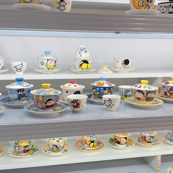 高温釉下彩纯手工手绘陶瓷