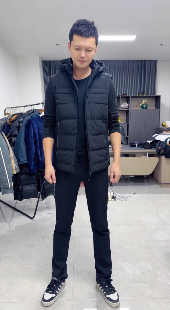 海男女亲子可脱袖羽绒服29