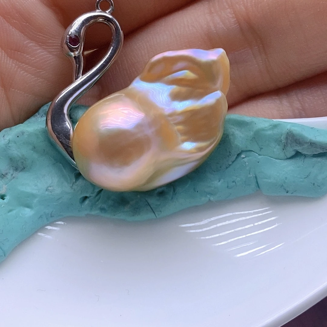 吊坠(不含链)未镶嵌淡水珍珠小*羊