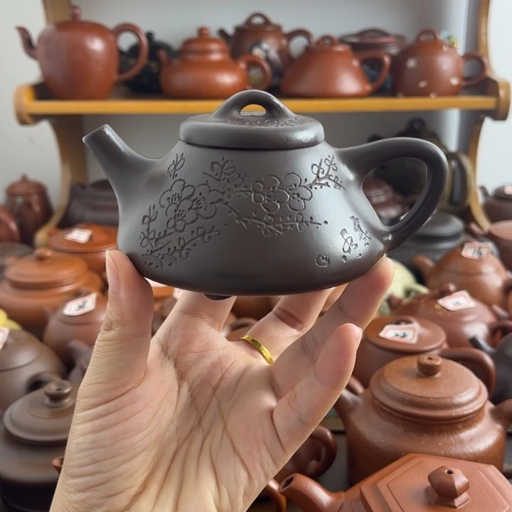茶壶紫砂150cc紫泥半手微瑕