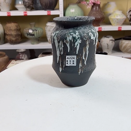 瓶高20口8。陶瓷花瓶摆件。224