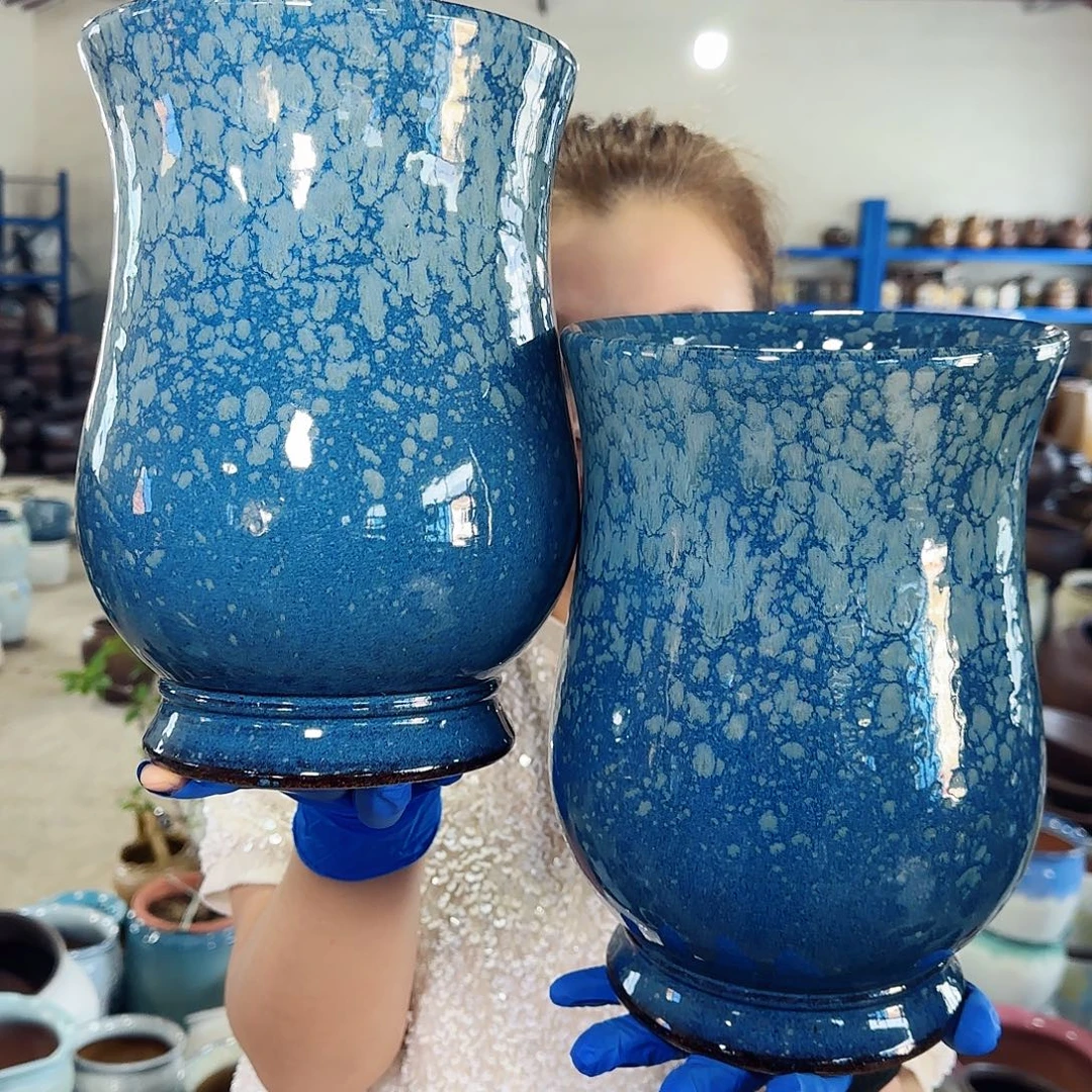 紫砂花盆高25口17