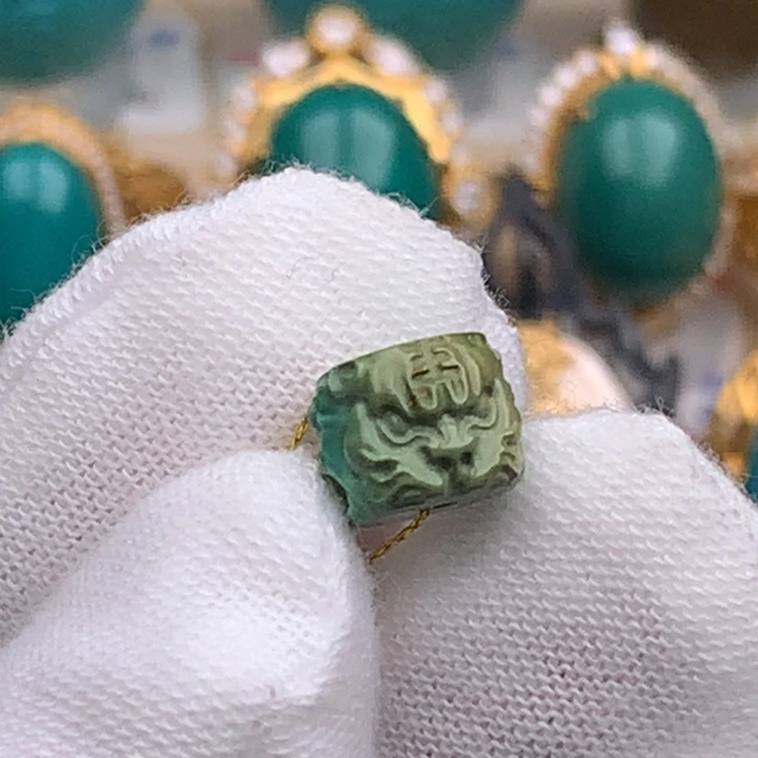 未镶嵌绿松石珠宝奇石8.8mm