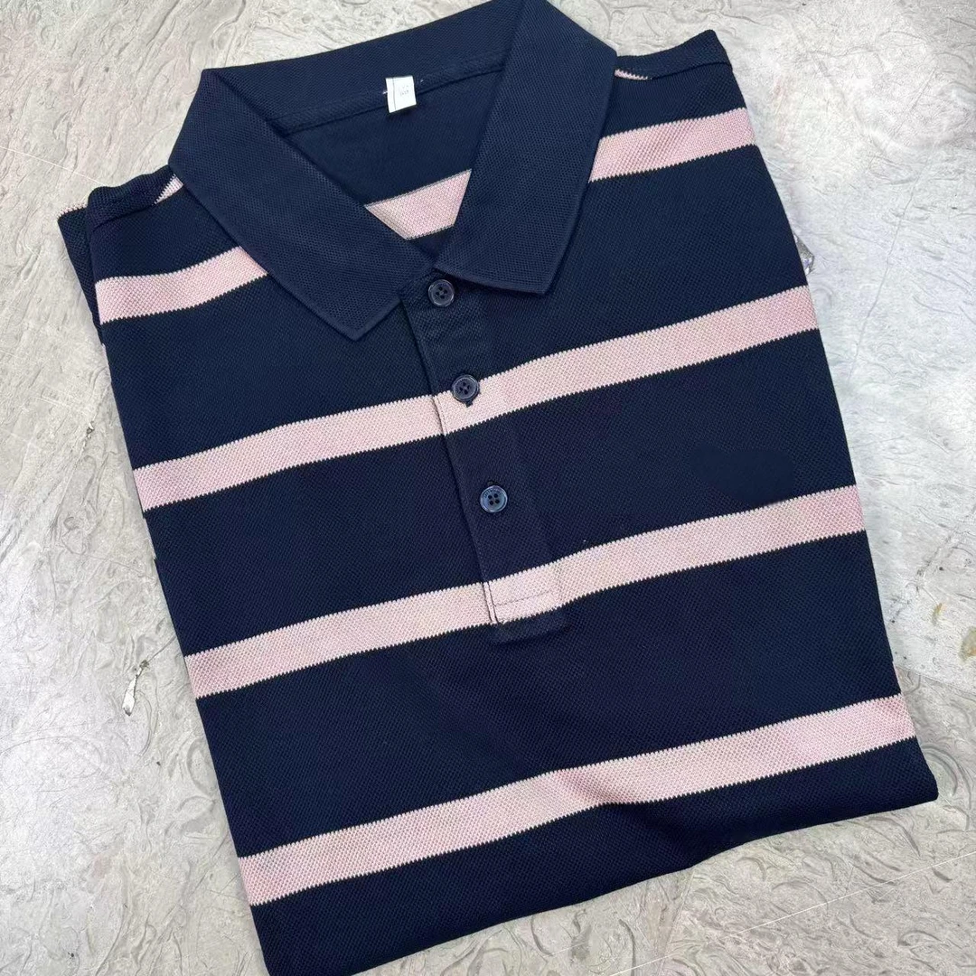 L家时尚商务POLO衫-条纹