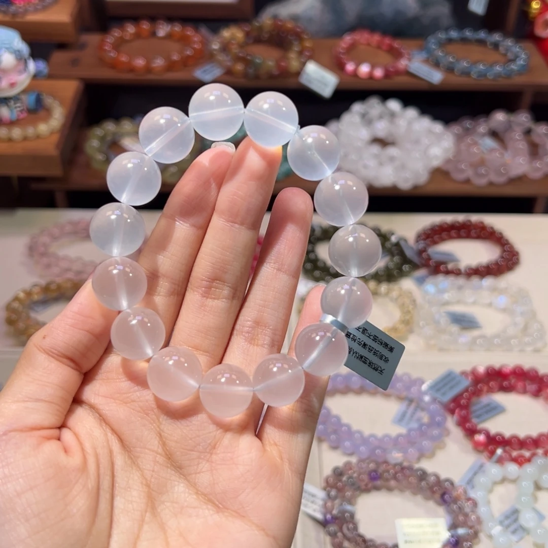 水晶未镶嵌手链14m宠粉价天花板级多肉奶白晶