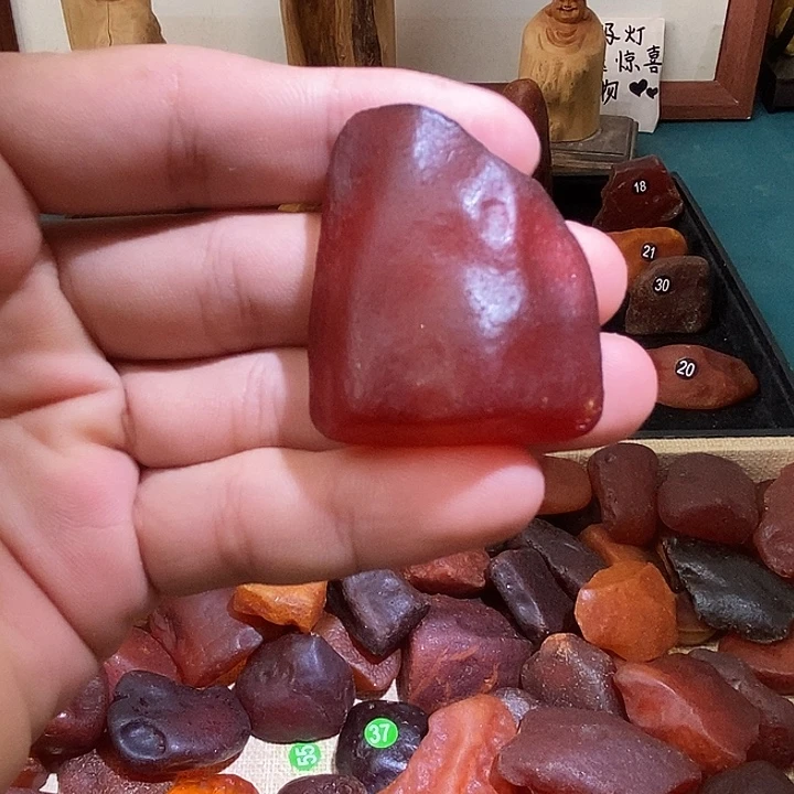 裸石琥珀未镶嵌金胶蜜