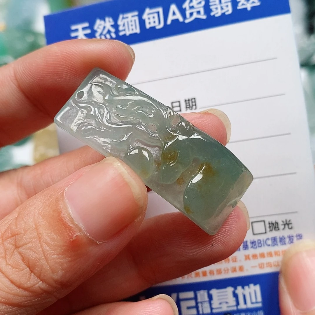 翡翠未镶嵌颈饰一路有你手牌