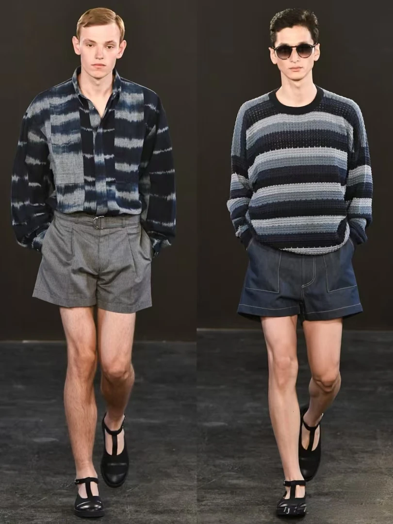 2025新款男士斜纹短裤B-001