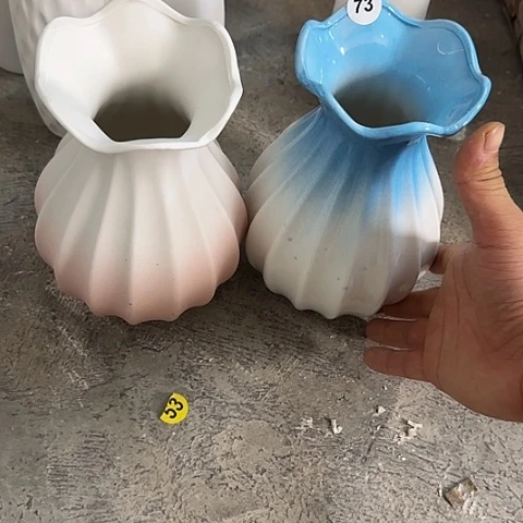 熙***舍瓷片瑕疵20厘米组合73号一对荷叶