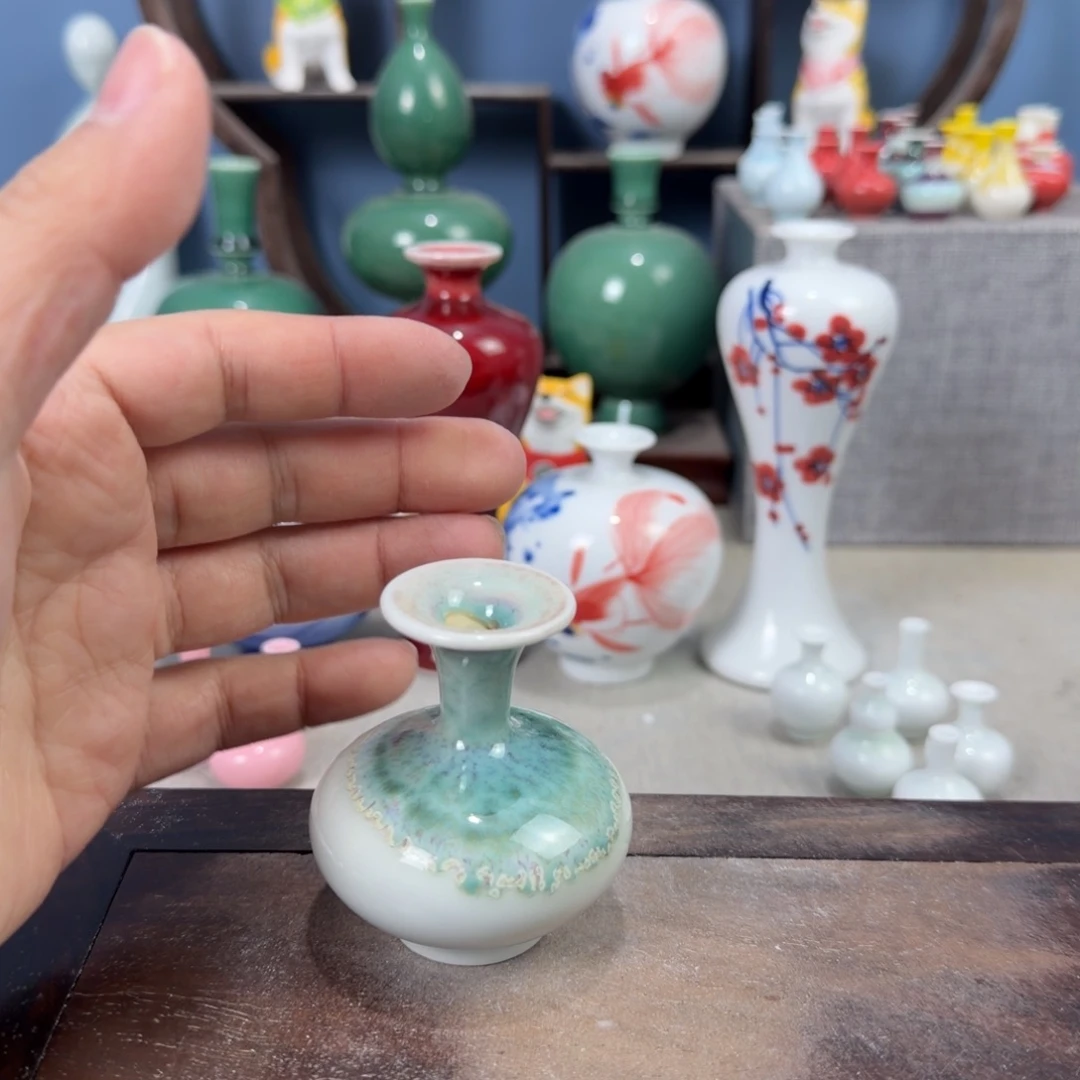陶瓷手工小花器摆件