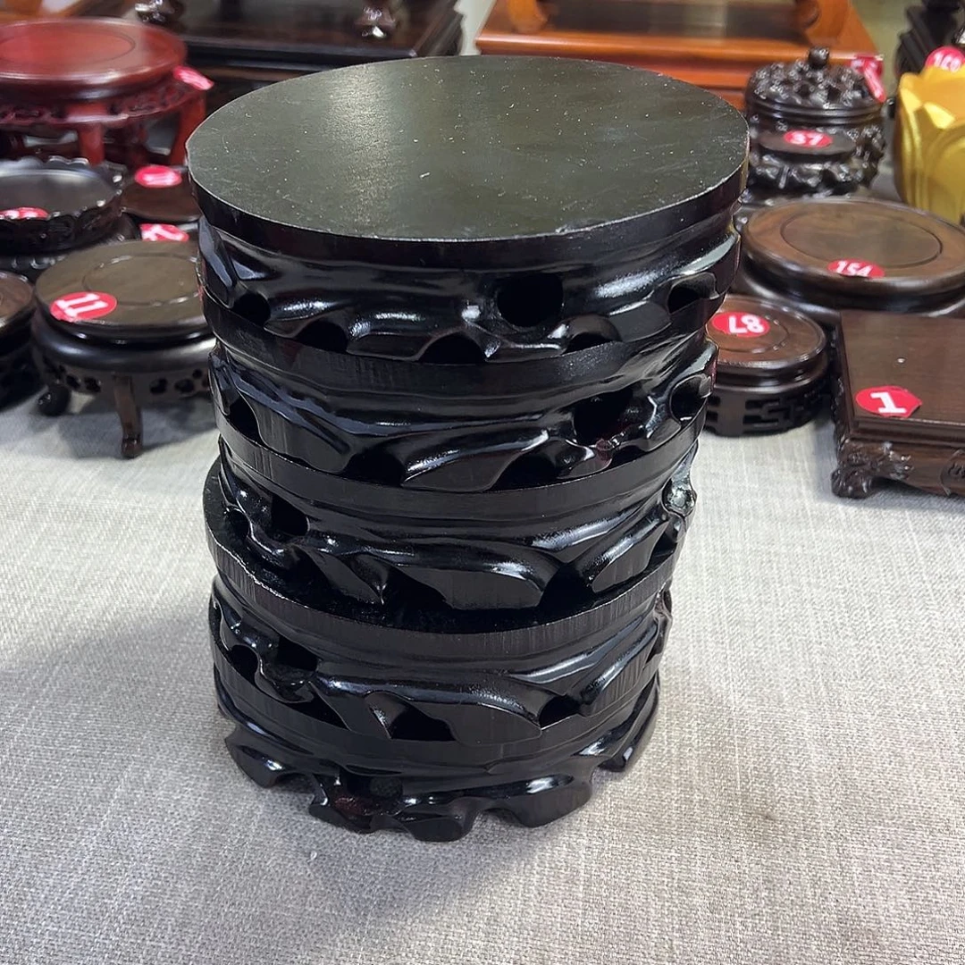 红木底座精雕工艺品