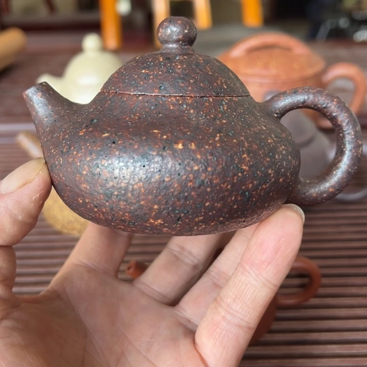 茶壶紫砂黄龙山朱泥、手磨料