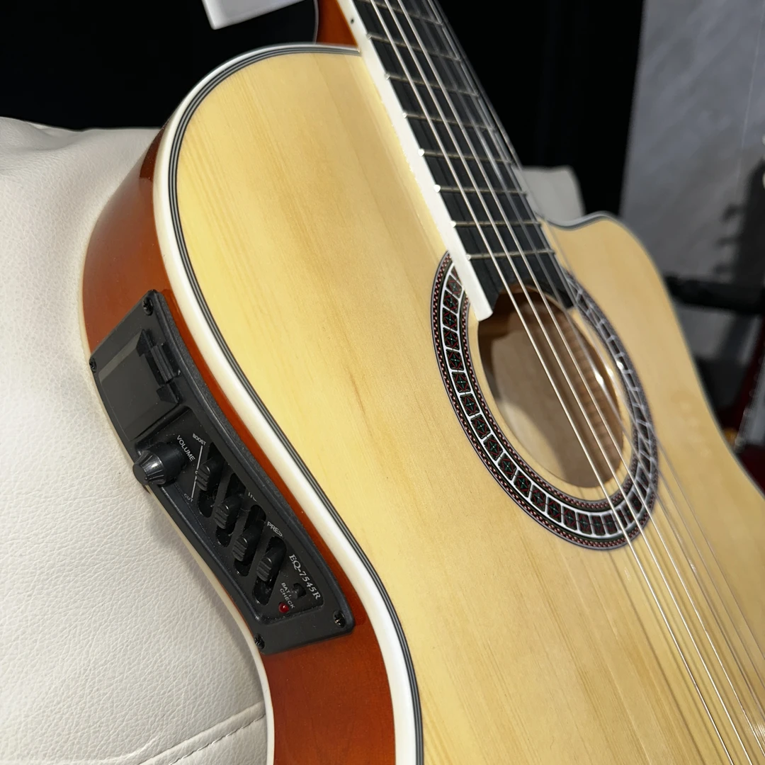 凯利达原木色入门古典佛拉明戈吉他超薄款39寸零基础吉他