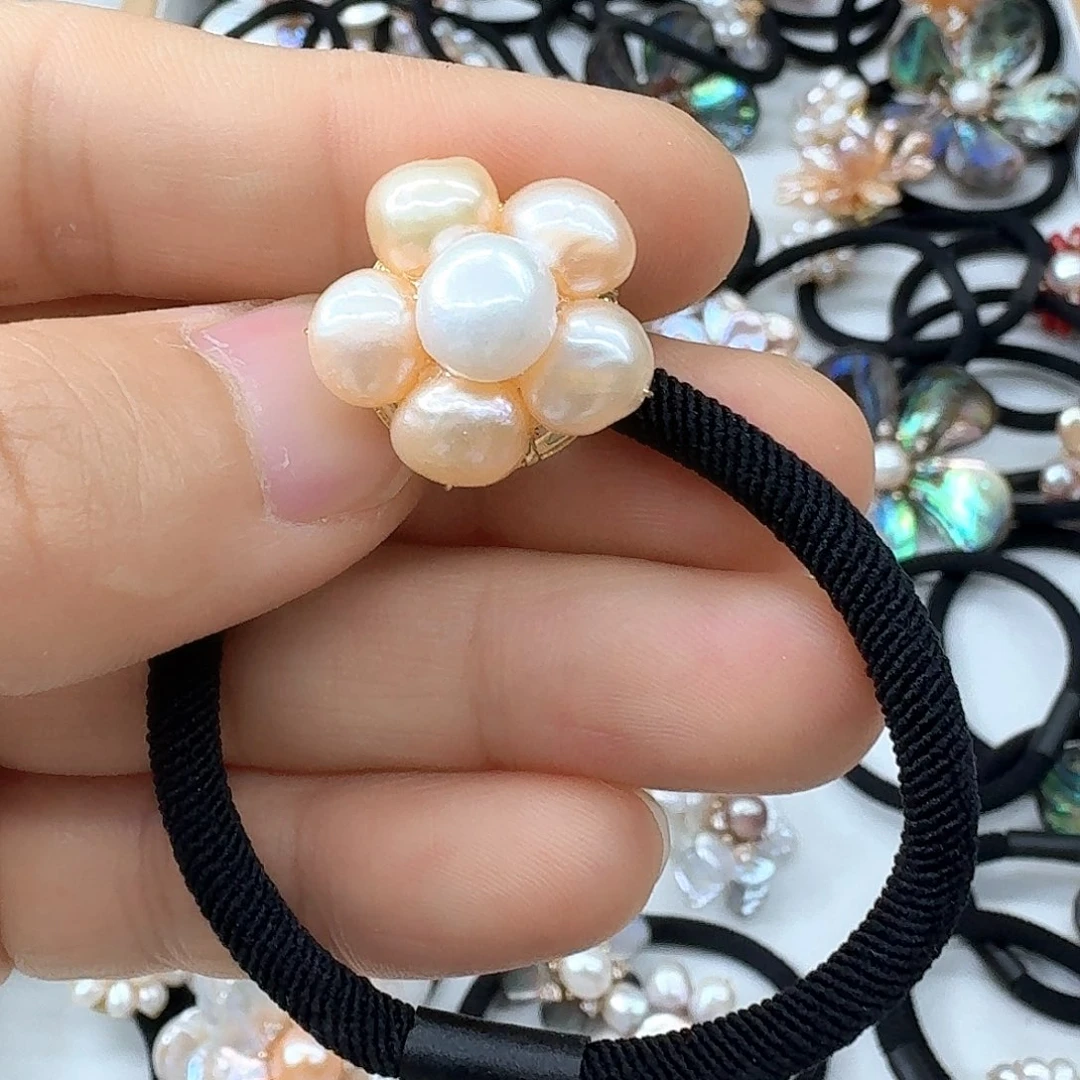 银S925镶嵌淡水珍珠发饰