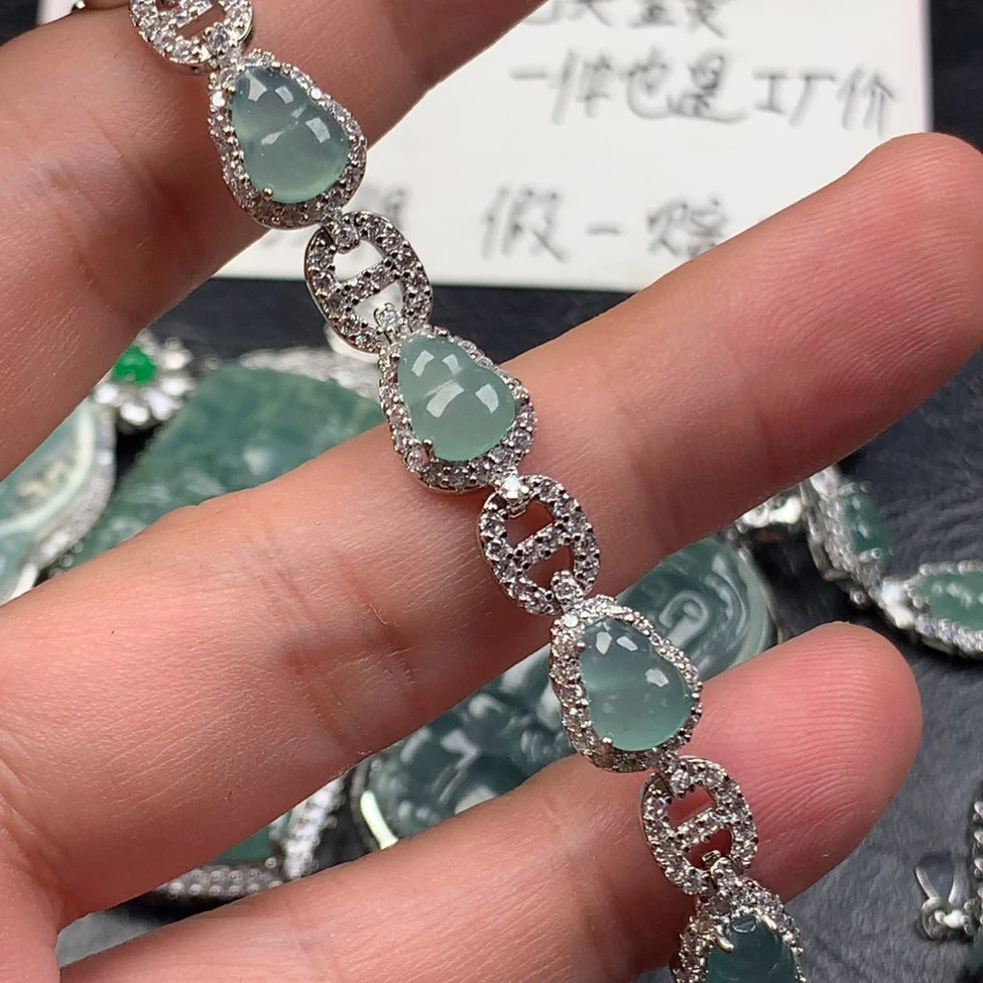 颈饰未镶嵌翡翠葫芦手链