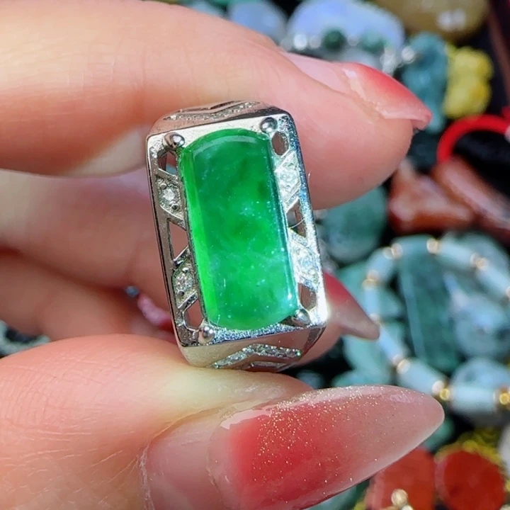 翡翠戒指未镶嵌天然A货64