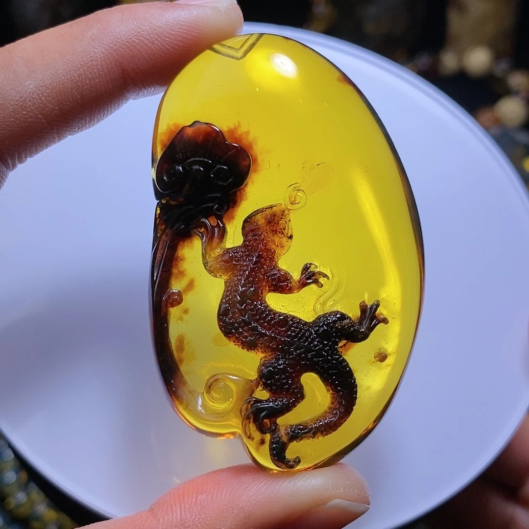 琥珀颈饰未镶嵌21.5克