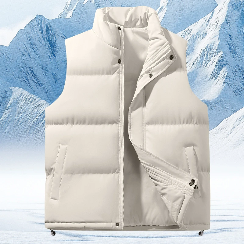 秋冬季新款男棉马甲外套宽松潮流坎肩保暖加厚立领休闲无袖背心