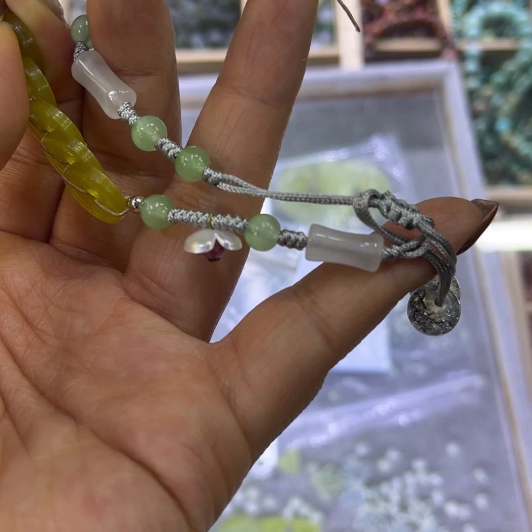蛇纹石玉手链未镶嵌陌***玉