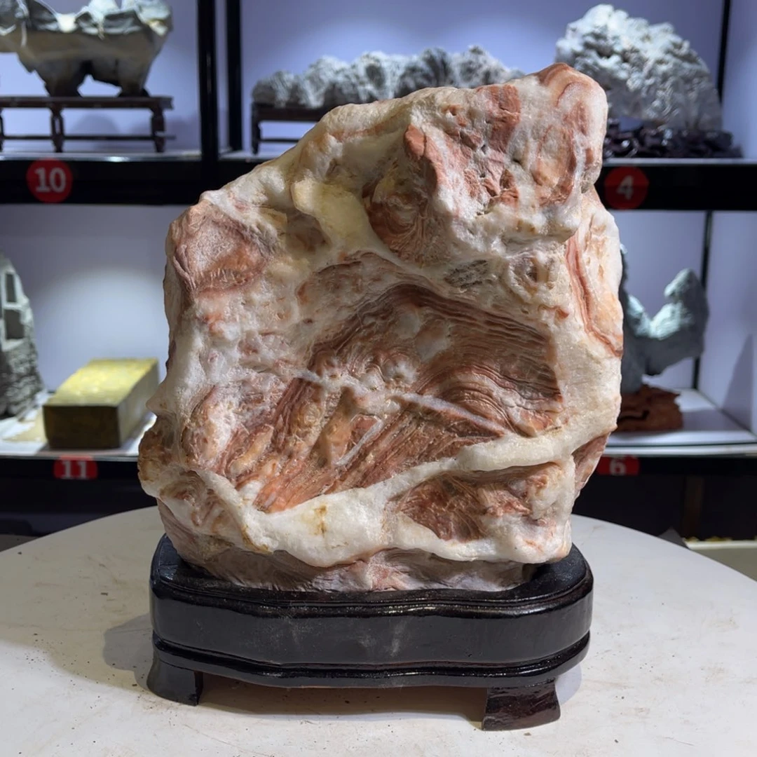 有***心石材灵璧奇石收藏起来了