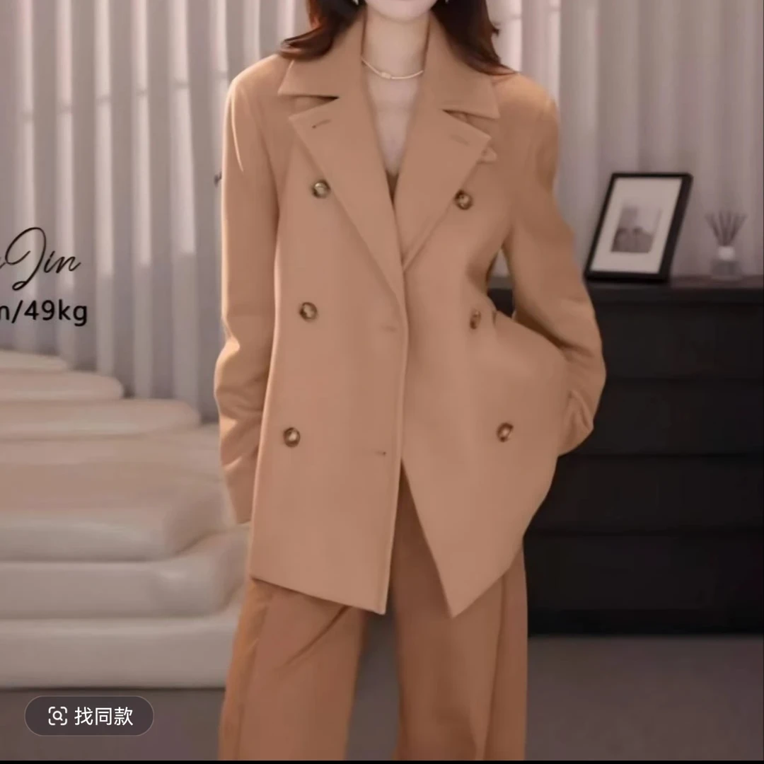 商场同款新款绵羊毛时尚休闲气质西装外套540082