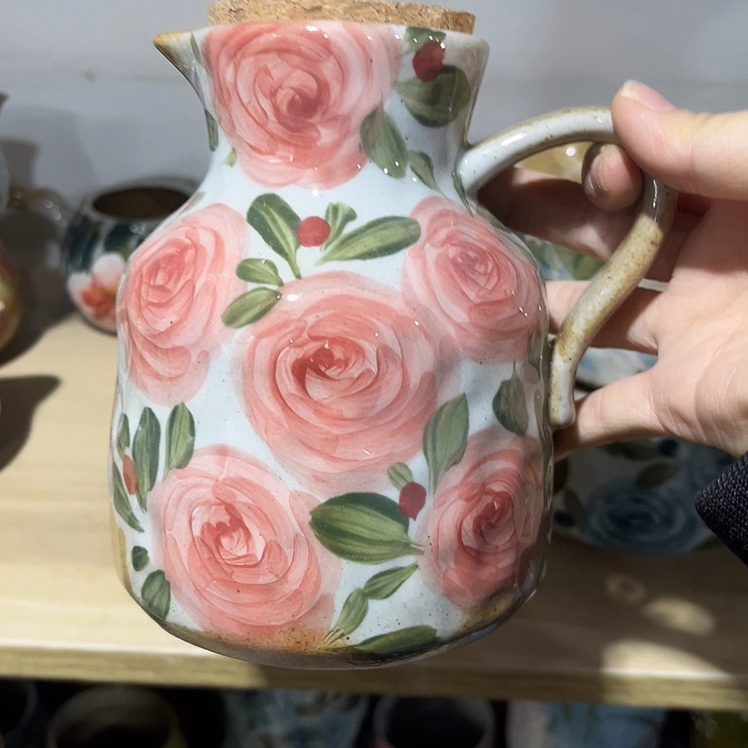 陶泥景德镇手工手绘高温釉下彩