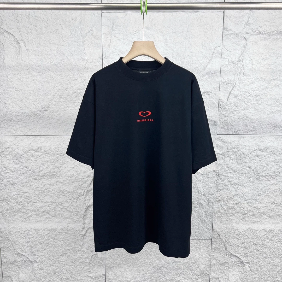 未使用 Balenciaga/巴黎世家 XS码/黑色刺绣圆领短袖T恤/15691705