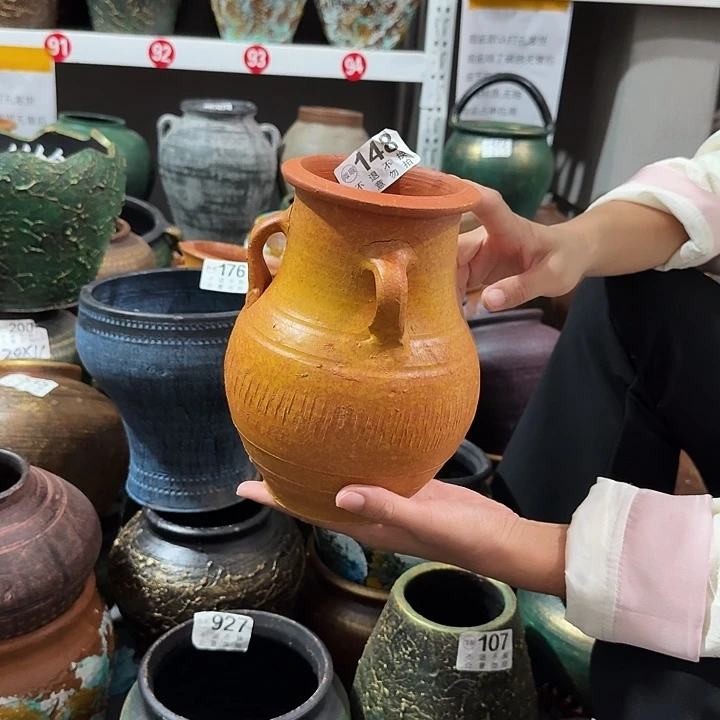 瑕疵黄色三耳148高度21口径11