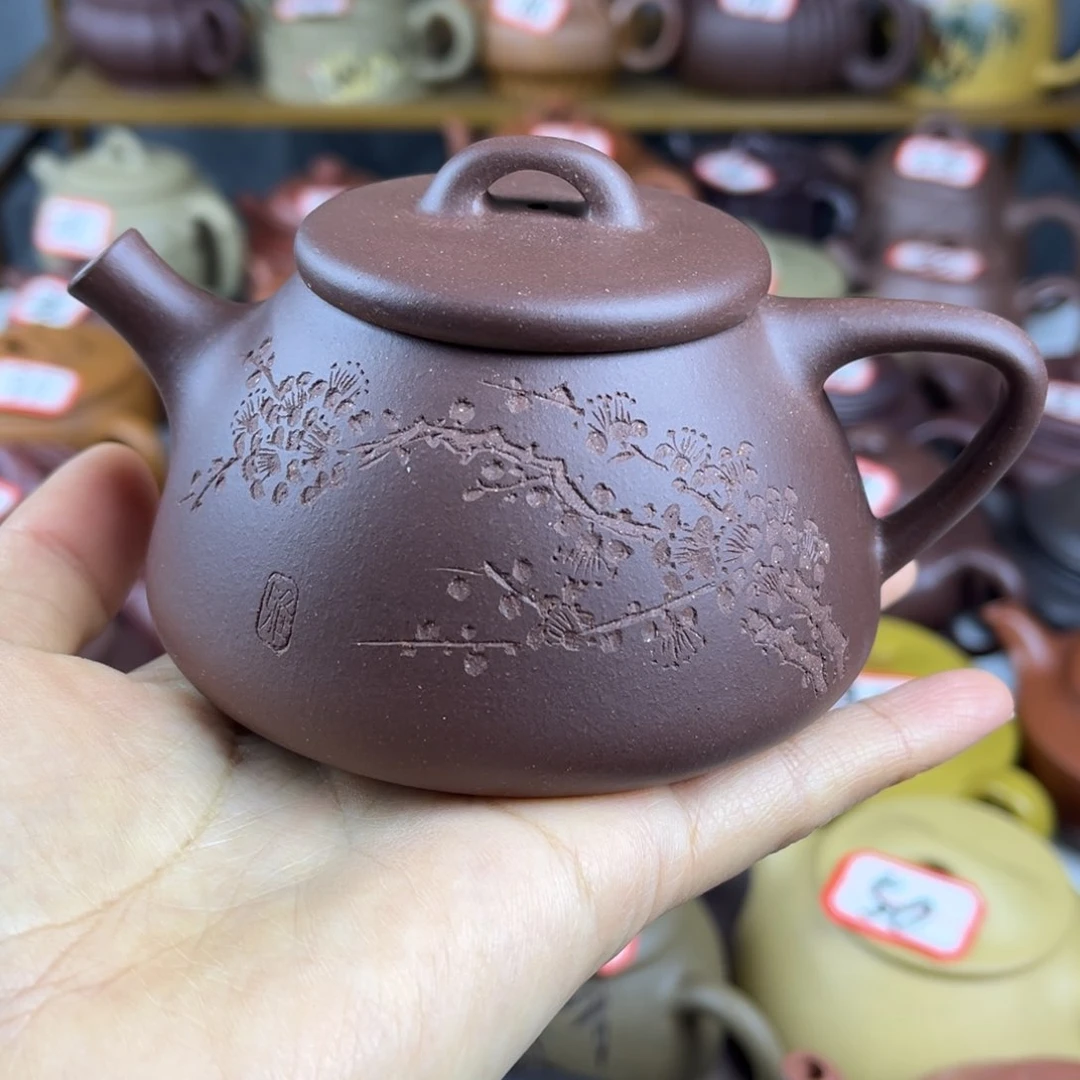 紫砂茶壶宜兴紫砂壶心舟石瓢