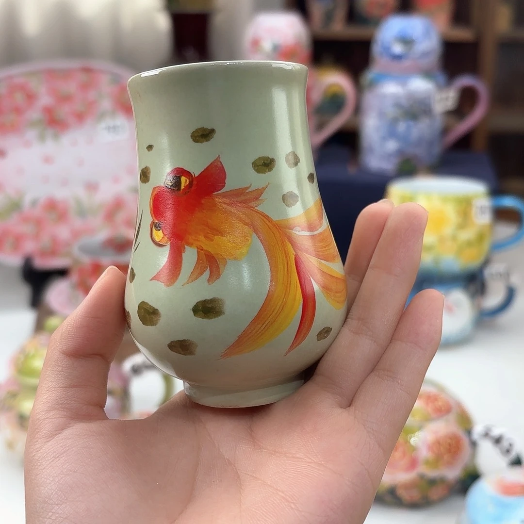 景德镇手绘高温釉下彩陶瓷茶具