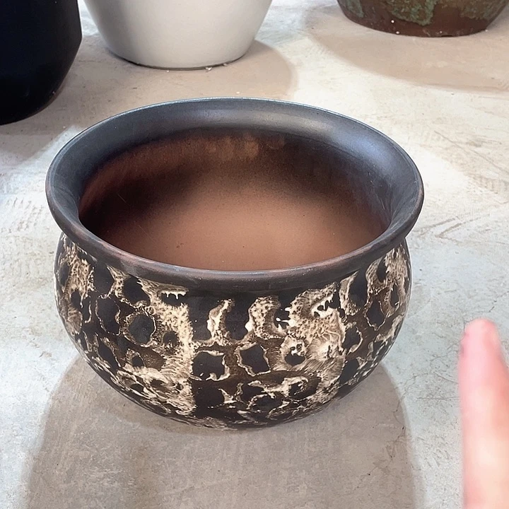 紫砂花盆正品口25高18。z z