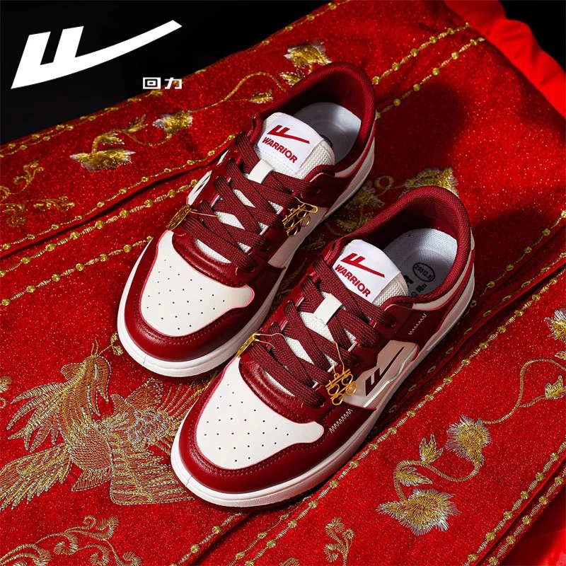 回力女鞋2025新款板鞋男士红色秀禾婚鞋情侣休闲鞋本命年运动鞋子