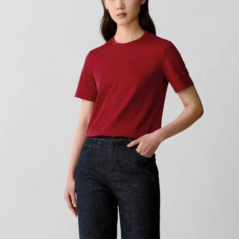 杰瑞【科技T恤】25春夏新款小禾极简T恤液氨工艺高端舒适亲肤T恤