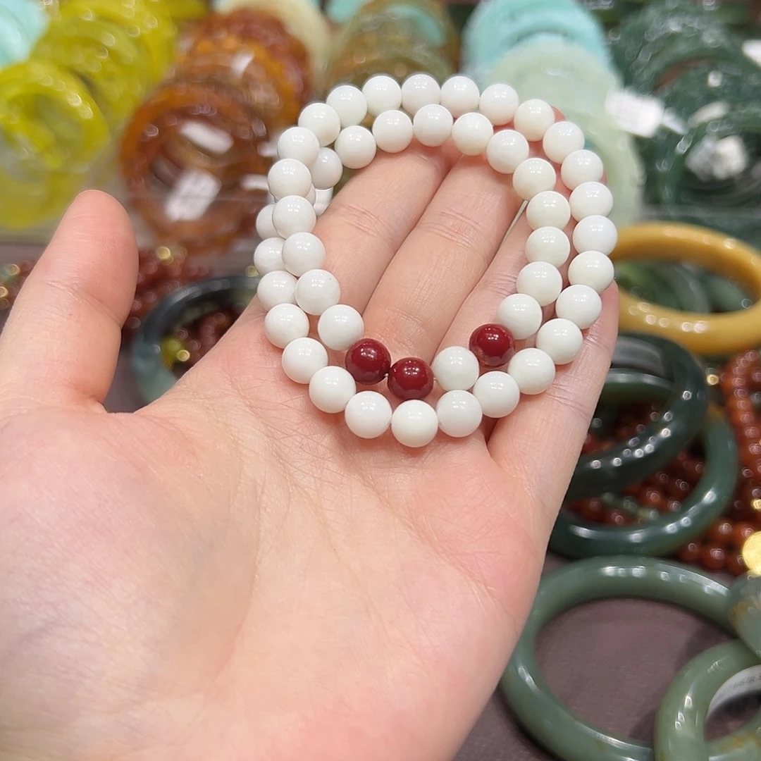 蛇纹石玉未镶嵌手链