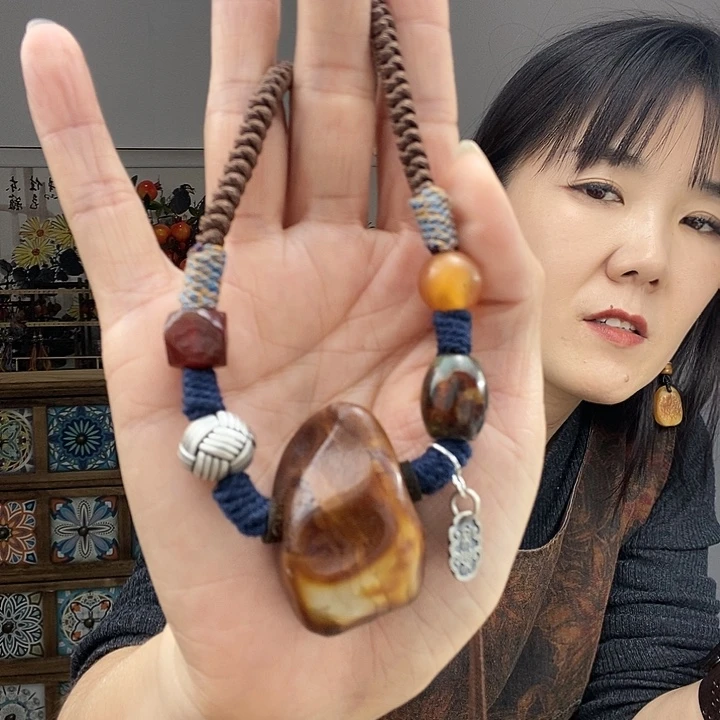 蜜蜡项链未镶嵌项链