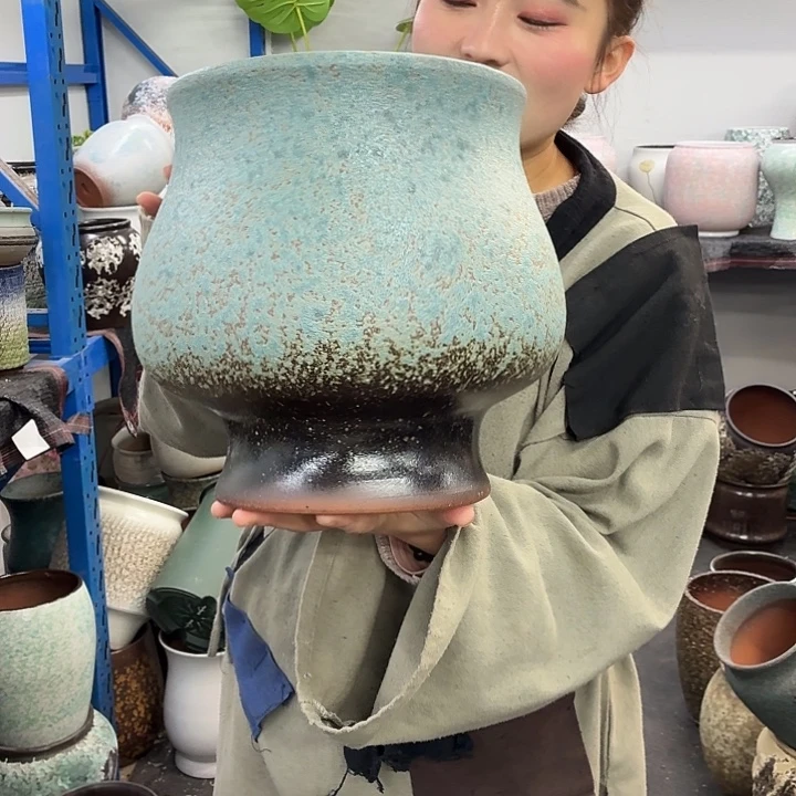 22×25 -粗陶花盆有孔-买买买