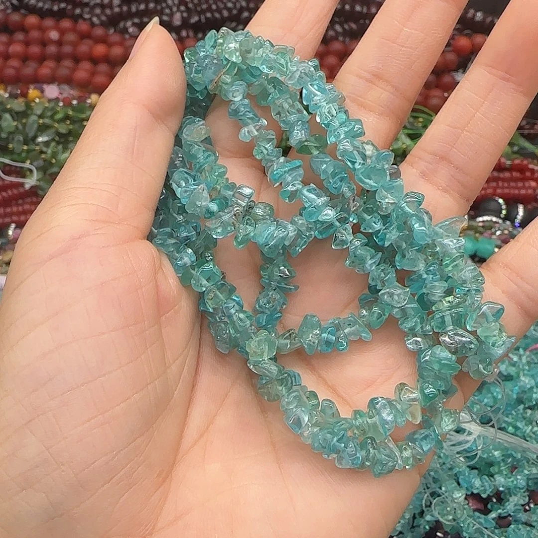 玛瑙/玉髓合金珠宝半成品透磷灰6-8mm加长一条