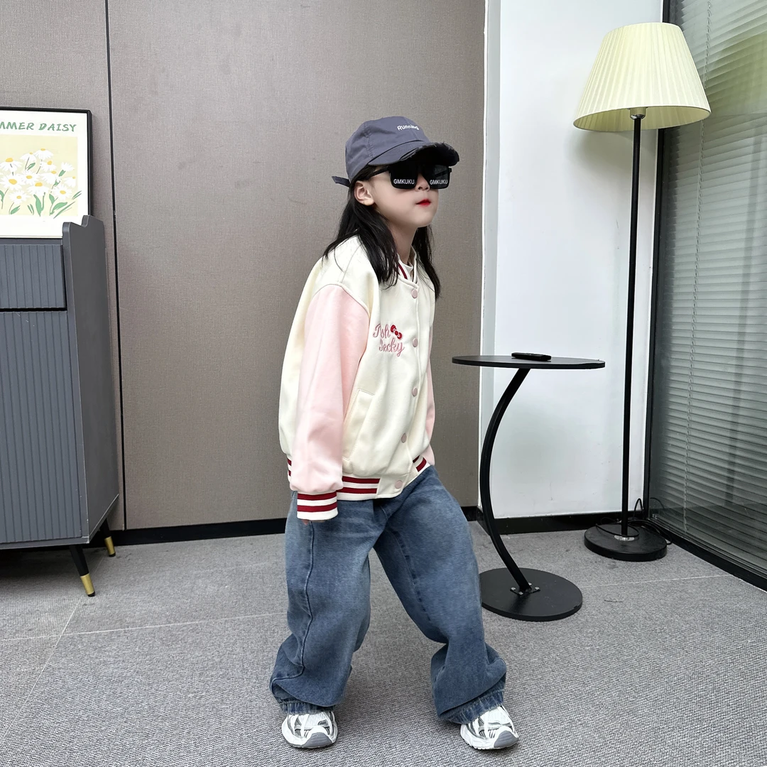 女童外套棒球服秋装2025新款洋气时髦中大童时尚休闲儿童春秋上衣