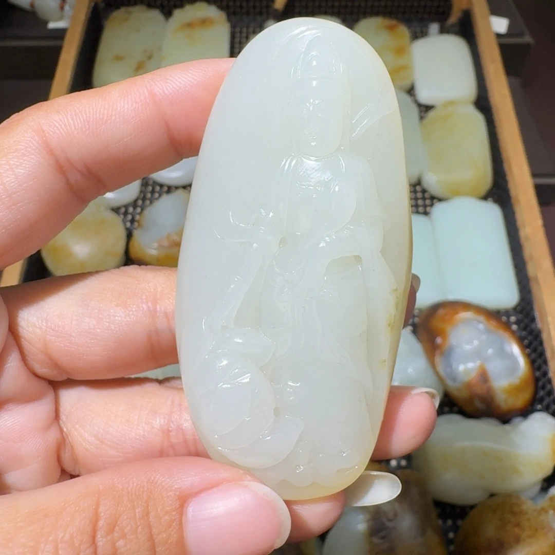 和田玉未镶嵌吊坠(不含链)