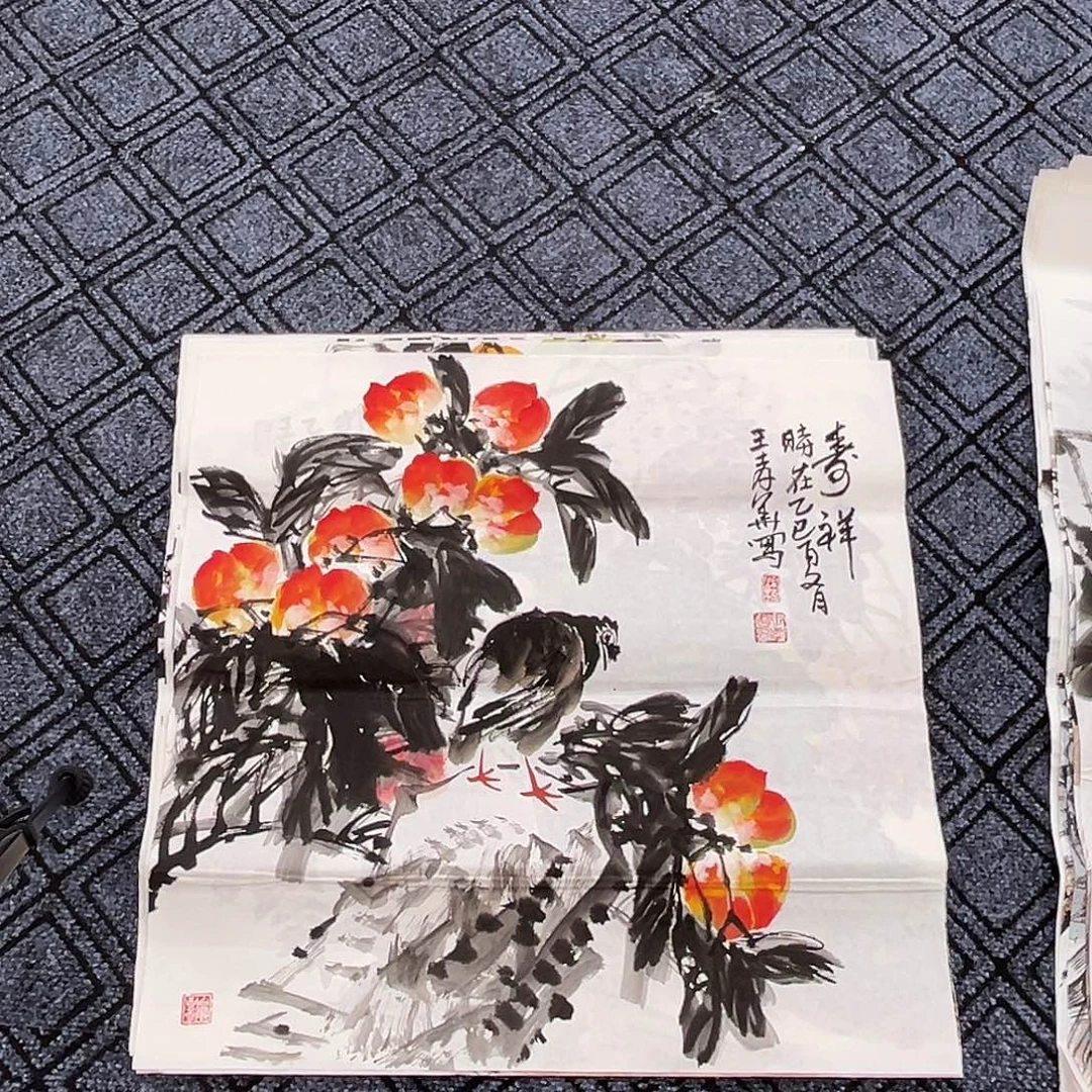 国画王孝华老师四尺对开冯福利品