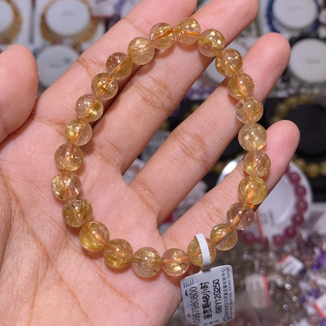 【闪购商品】发晶手串未镶嵌O***s烟花钛晶8mm