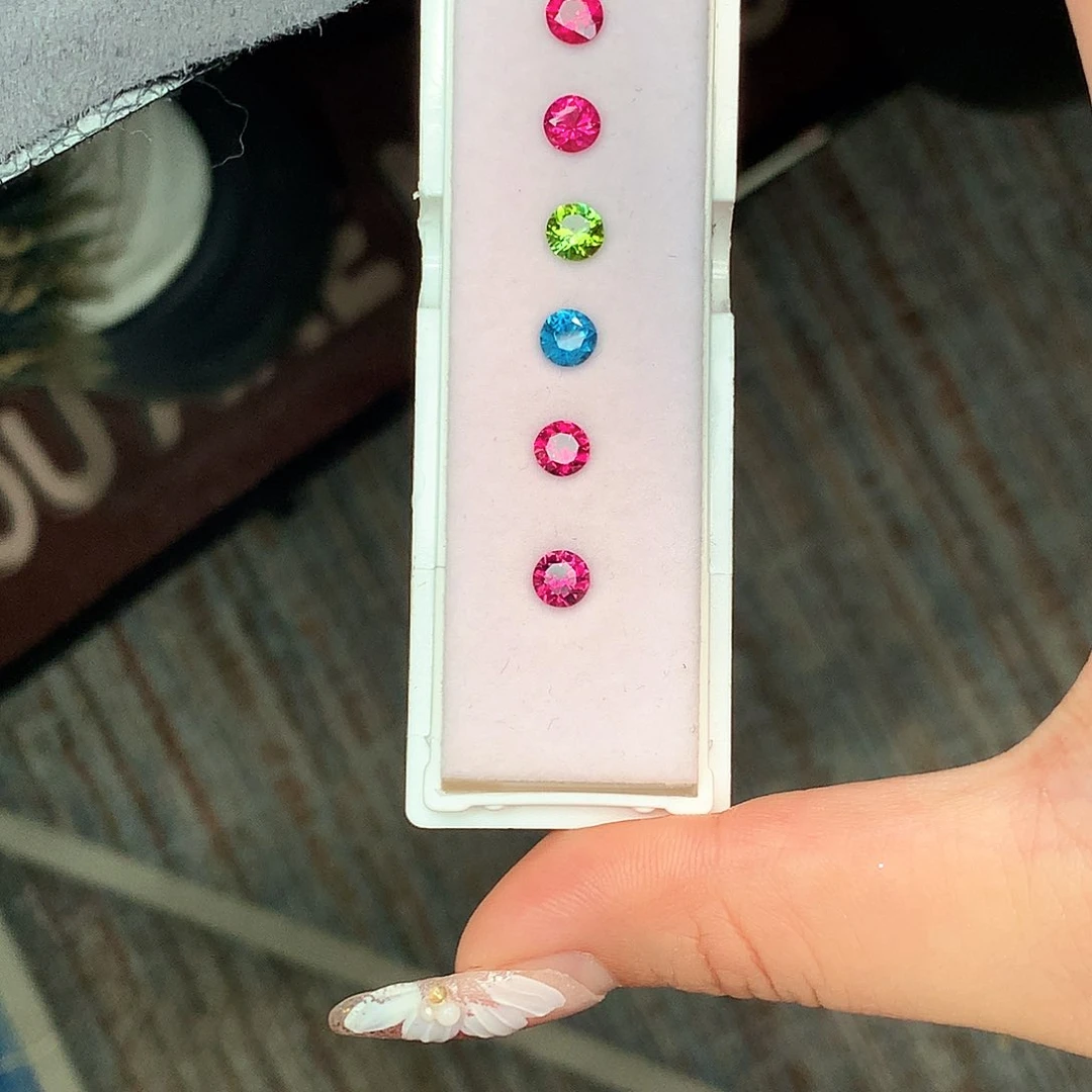 无未镶嵌碧玺3.28ct碧玺套装7颗