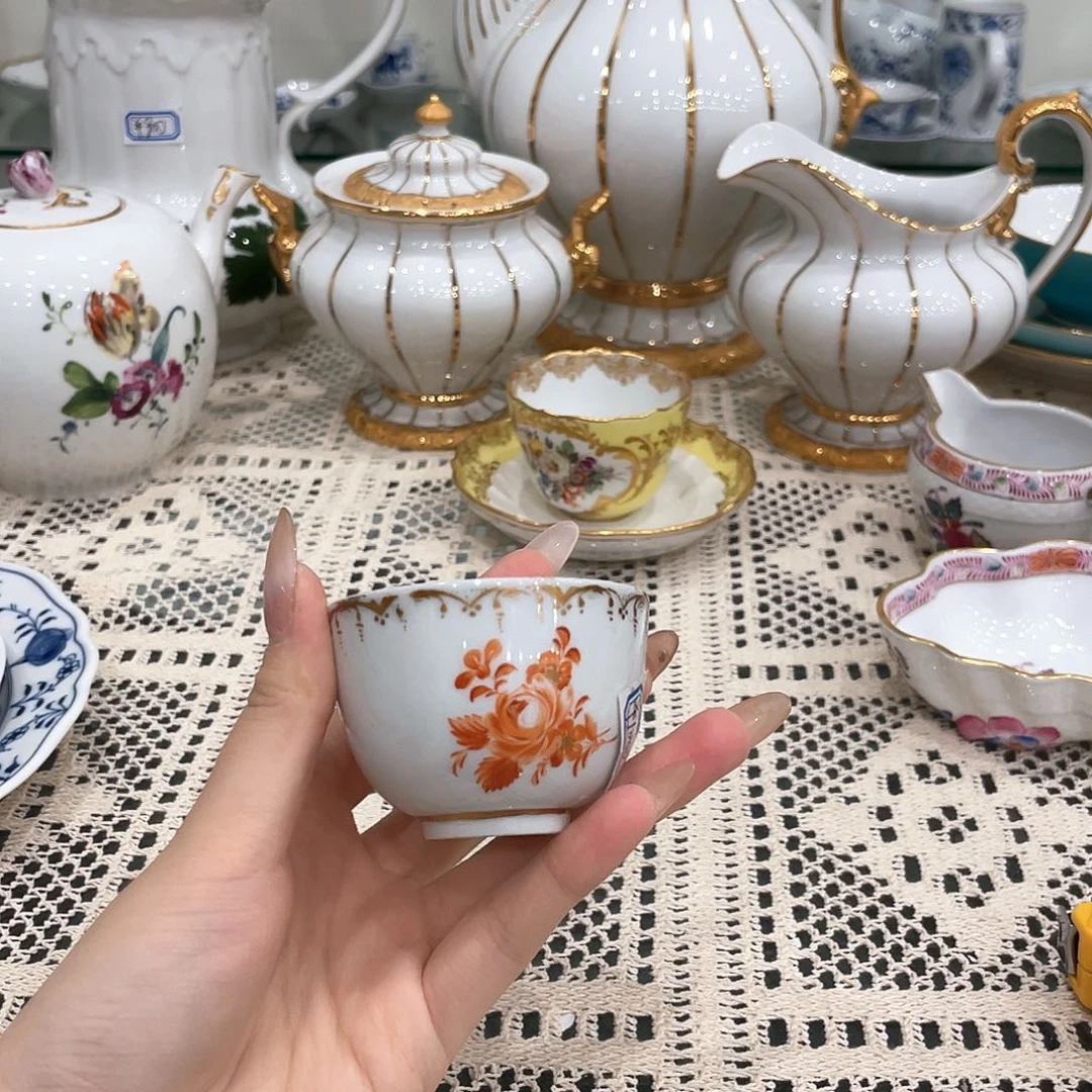 摆件中古一等马可里尼时期小茶盅