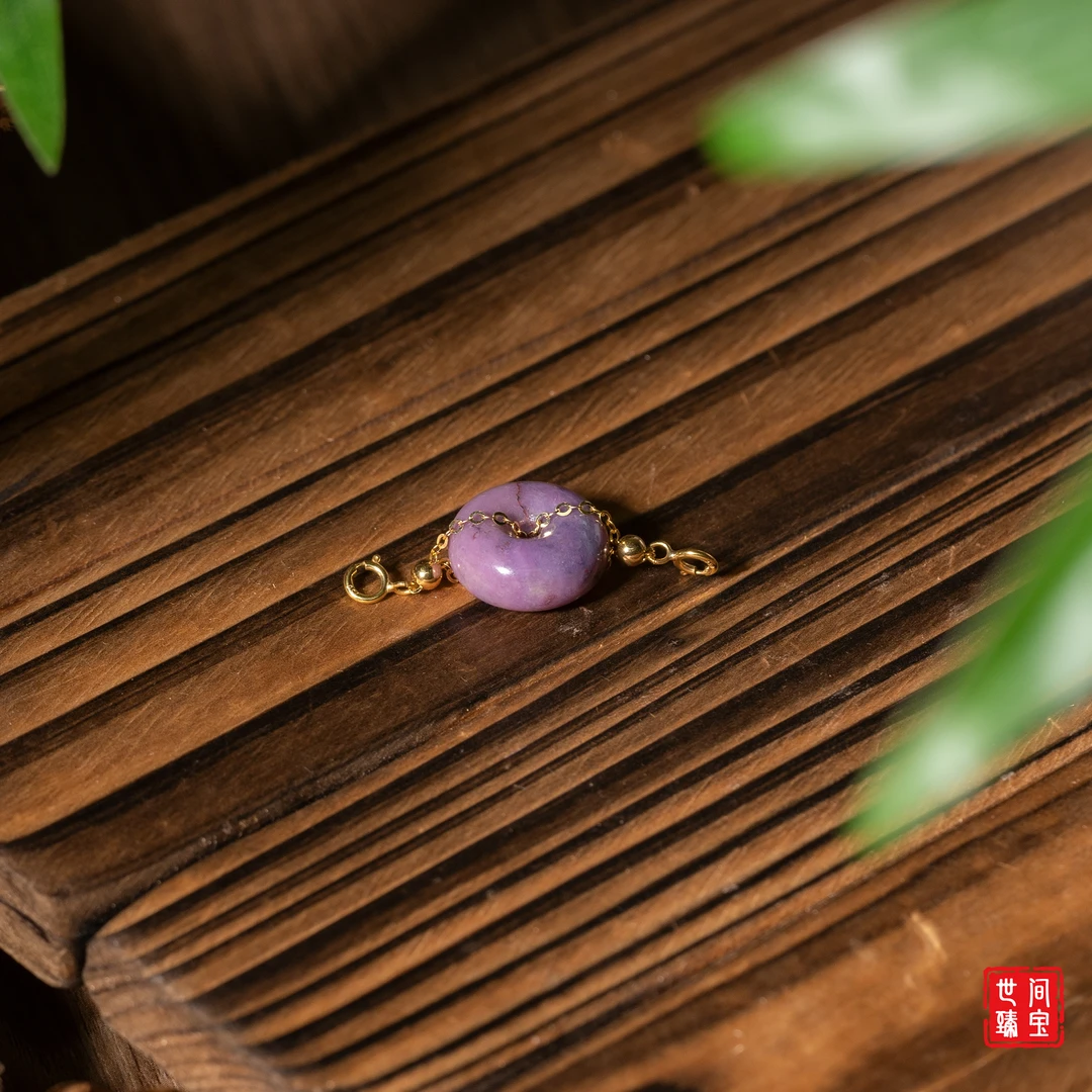 世间臻宝-18K金高阶桃红DIY舒俱来平安扣延长链/多样性发/P2766/