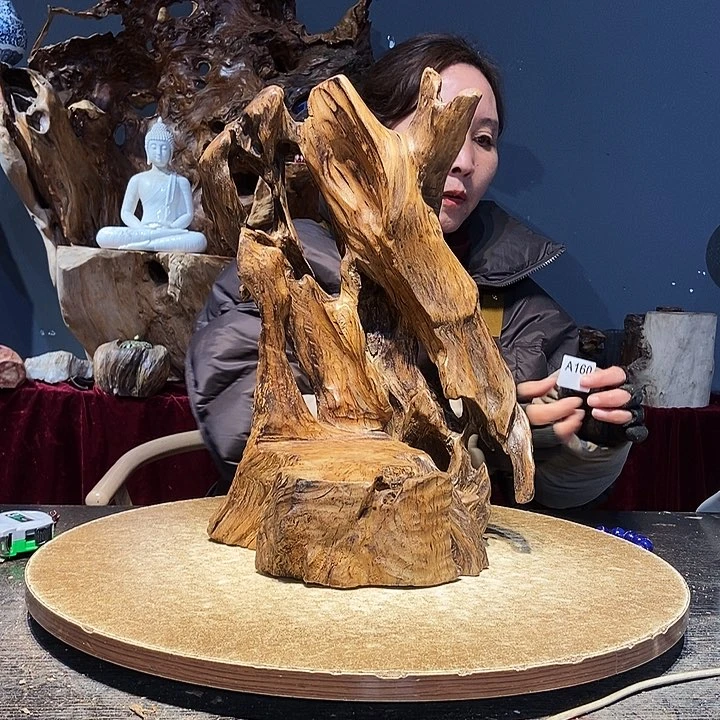 小***铺160株木底座随行根艺